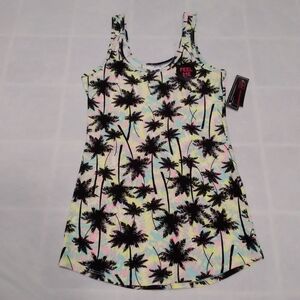 NWT No Boundaries Neon Palm Tree Tank Medium 7/9